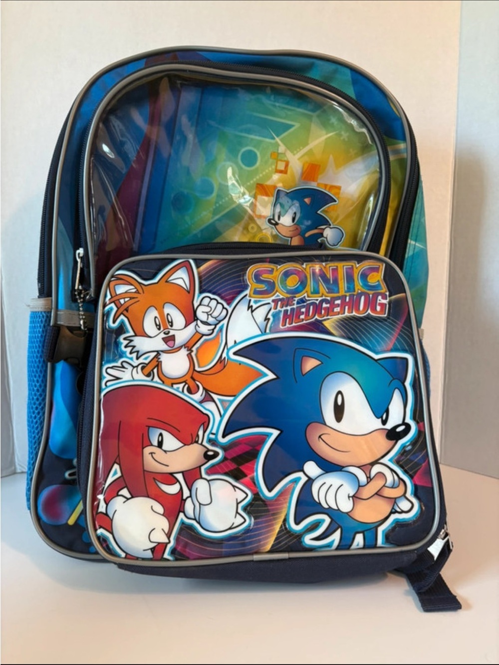 Sonic‎ the Hedgehog Kids Backpack - Blue Multi w/ Lunch Box